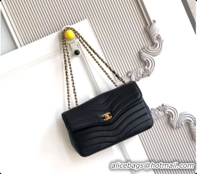 Luxurious Chanel Flap Bag in Patinated Lambskin AS6497 Black 2026