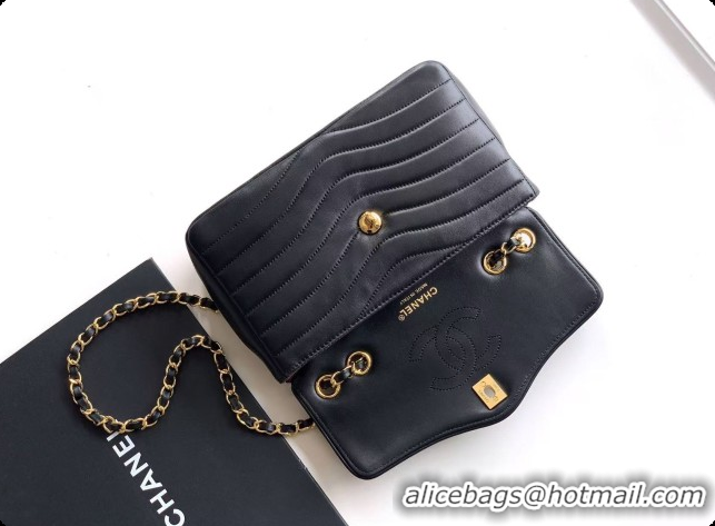 Luxurious Chanel Flap Bag in Patinated Lambskin AS6497 Black 2026