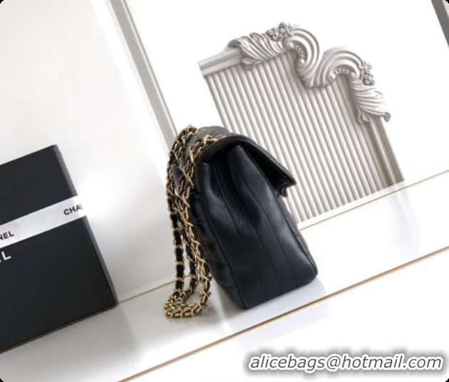 Luxurious Chanel Flap Bag in Patinated Lambskin AS6497 Black 2026