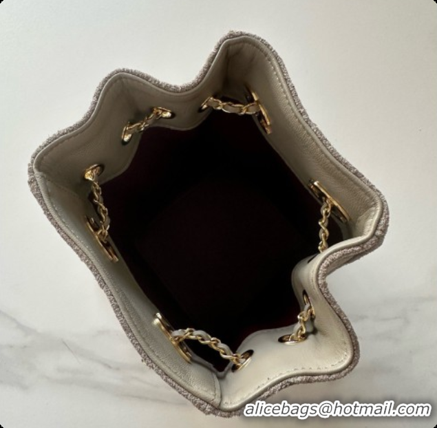 Good Taste Chanel Suede Bucket Bag with Chain AP5359 Grey 2026
