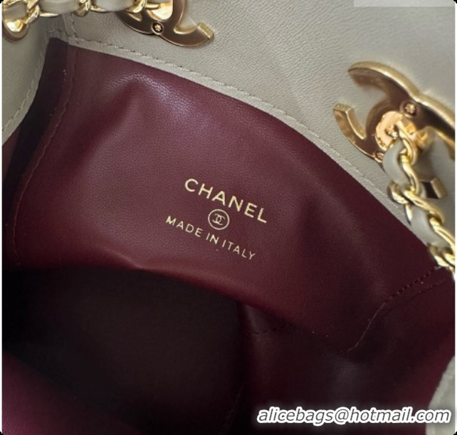 Good Taste Chanel Suede Bucket Bag with Chain AP5359 Grey 2026