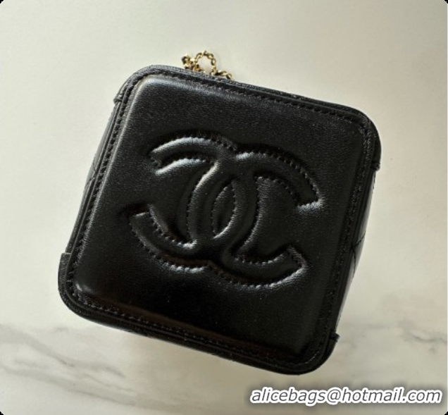 Discount Chanel Lambskin Bucket Bag with Chain AP5359 Black 2026