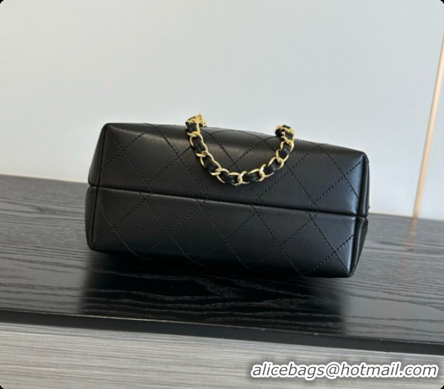 Best Price Chanel Mini Tote Bag in Suede Calfskin and Lambskin 6633 Black/Burgundy 2026