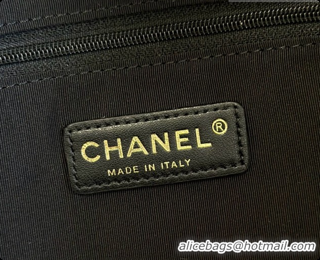 Best Product Chanel Small Tote Bag in Suede Calfskin and Lambskin AS5634 Black/Green 2026