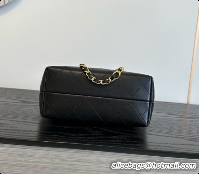 Low Price Chanel Mini Tote Bag in Suede Calfskin and Lambskin 6633 Black/Green 2026