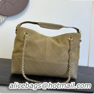 Purchase Chanel Small Tote Bag in Suede Calfskin and Lambskin AS5634 Apricot Brown 2026