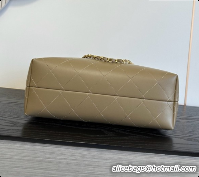 Purchase Chanel Small Tote Bag in Suede Calfskin and Lambskin AS5634 Apricot Brown 2026