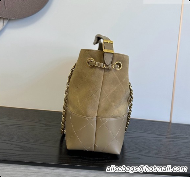 Purchase Chanel Small Tote Bag in Suede Calfskin and Lambskin AS5634 Apricot Brown 2026