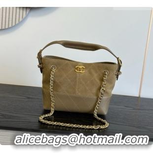 Good Quality Chanel Mini Tote Bag in Suede Calfskin and Lambskin 6633 Apricot Brown 2026