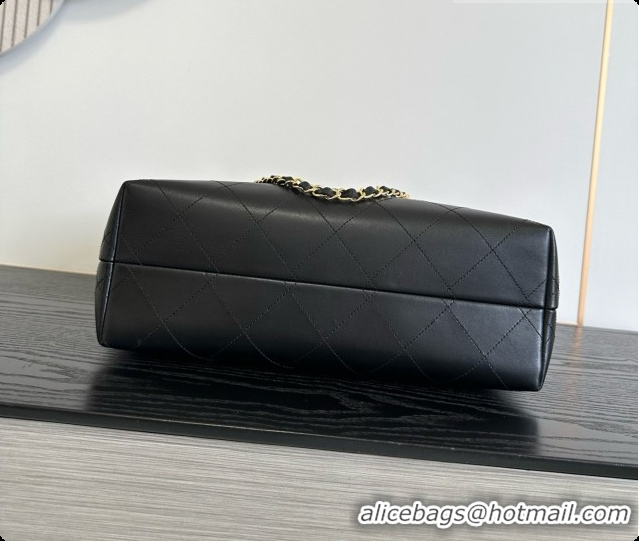 Grade Quality Chanel Small Tote Bag in Suede Calfskin and Lambskin AS5634 Black/Brown 2026