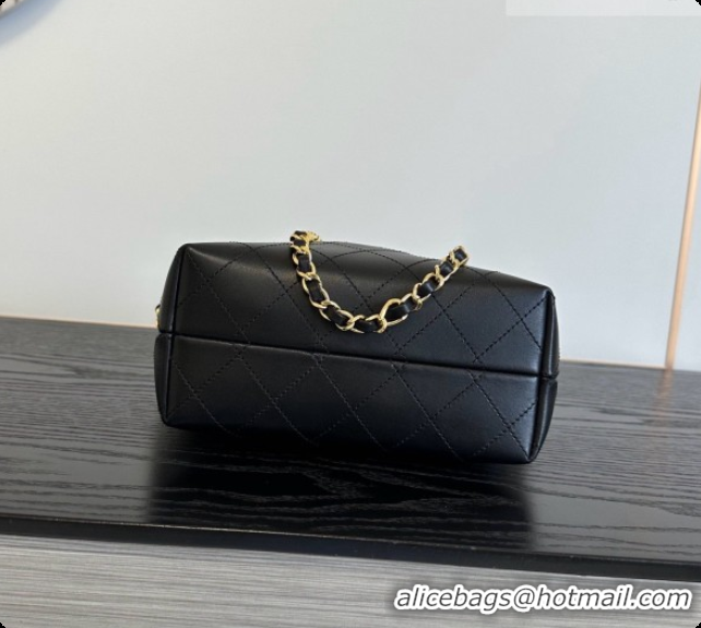 Best Grade Chanel Mini Tote Bag in Suede Calfskin and Lambskin 6633 Black/Brown 2026