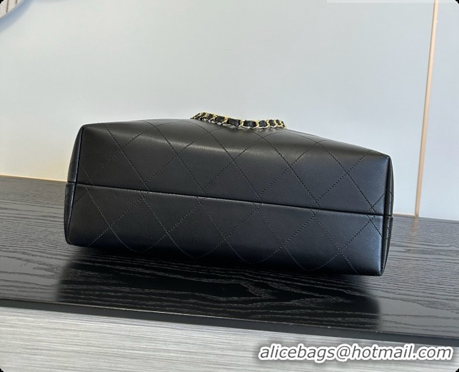 Classic Hot Chanel Small Tote Bag in Suede Calfskin and Lambskin AS5634 Black/Grey 2026