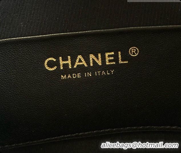 Good Looking Chanel Mini Tote Bag in Suede Calfskin and Lambskin 6633 Black/Grey 2026
