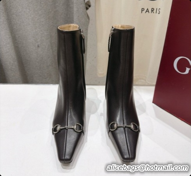 Buy Luxury Gucci Vittoria Bootie in Black nappa leather 5.5cm Heel 865516 2026
