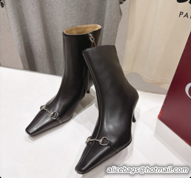Buy Luxury Gucci Vittoria Bootie in Black nappa leather 5.5cm Heel 865516 2026