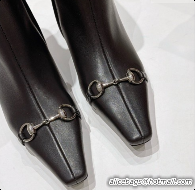 Buy Luxury Gucci Vittoria Bootie in Black nappa leather 5.5cm Heel 865516 2026