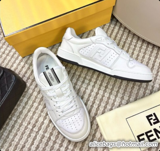 Luxurious Fendi Match Sneakers in Calfskin F091767 White 2026