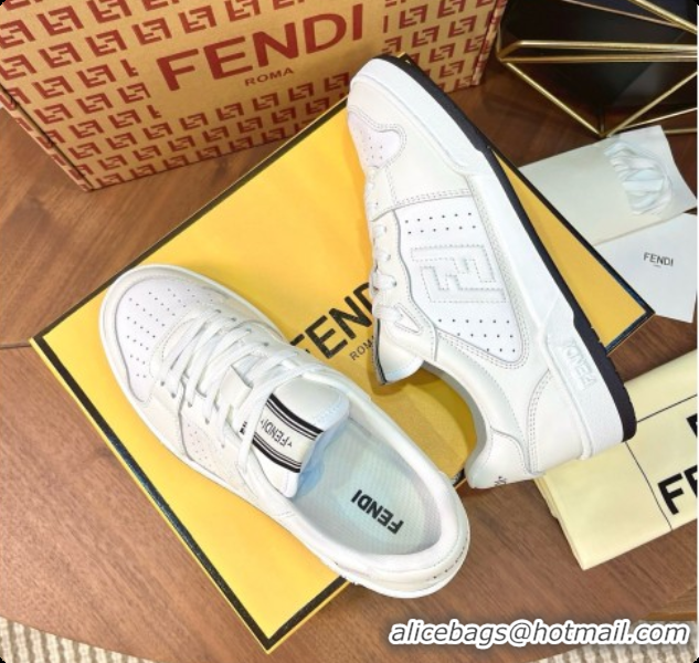 Luxurious Fendi Match Sneakers in Calfskin F091767 White 2026