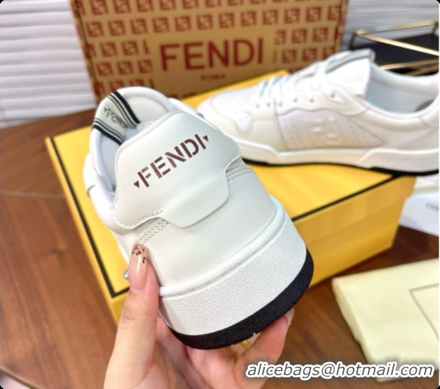 Luxurious Fendi Match Sneakers in Calfskin F091767 White 2026
