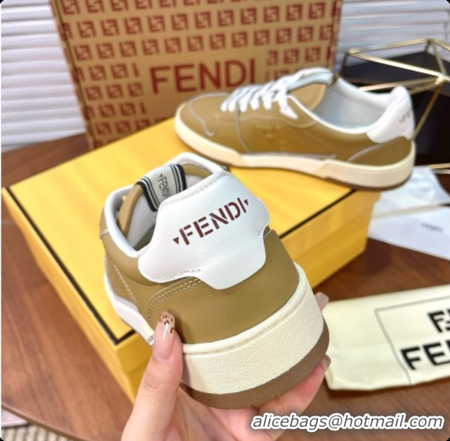 Pretty Style Fendi Match Sneakers in Calfskin F091769 Brown 2026