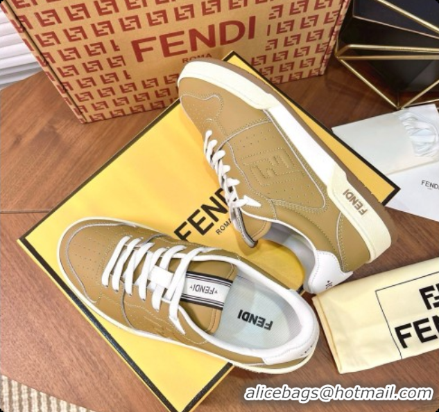 Pretty Style Fendi Match Sneakers in Calfskin F091769 Brown 2026