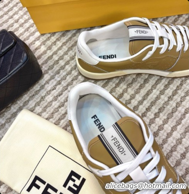 Pretty Style Fendi Match Sneakers in Calfskin F091769 Brown 2026