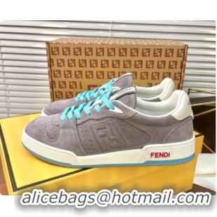 Most Popular Fendi Match Sneakers in Suede F091771 Grey 2026