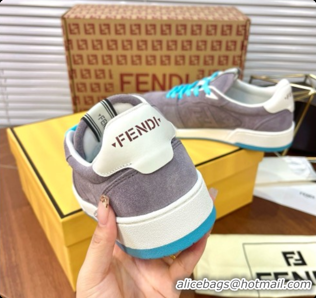 Most Popular Fendi Match Sneakers in Suede F091771 Grey 2026