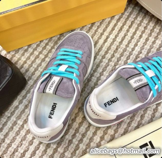 Most Popular Fendi Match Sneakers in Suede F091771 Grey 2026
