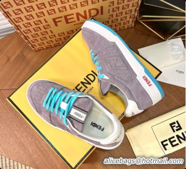 Most Popular Fendi Match Sneakers in Suede F091771 Grey 2026