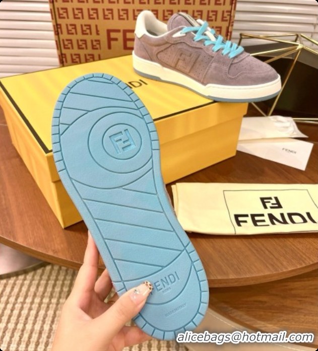 Most Popular Fendi Match Sneakers in Suede F091771 Grey 2026