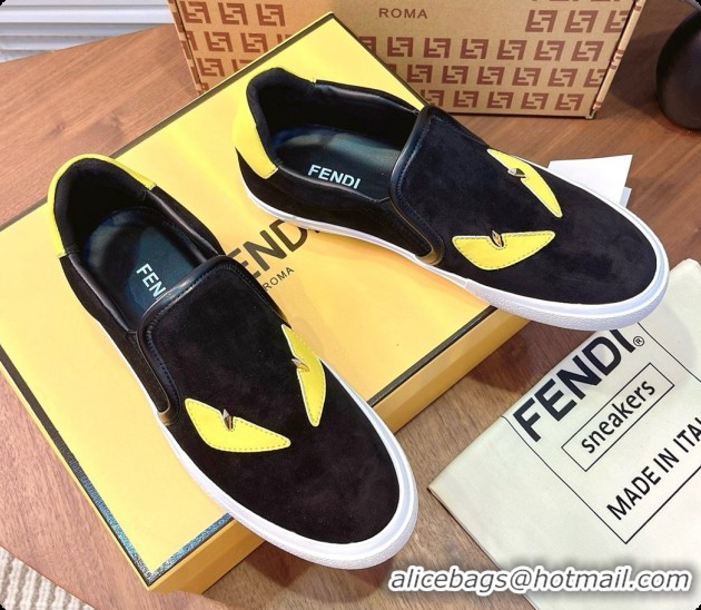 Top Grade Fendi Suede Monster Sneakers F091773 Dark Brown 2026