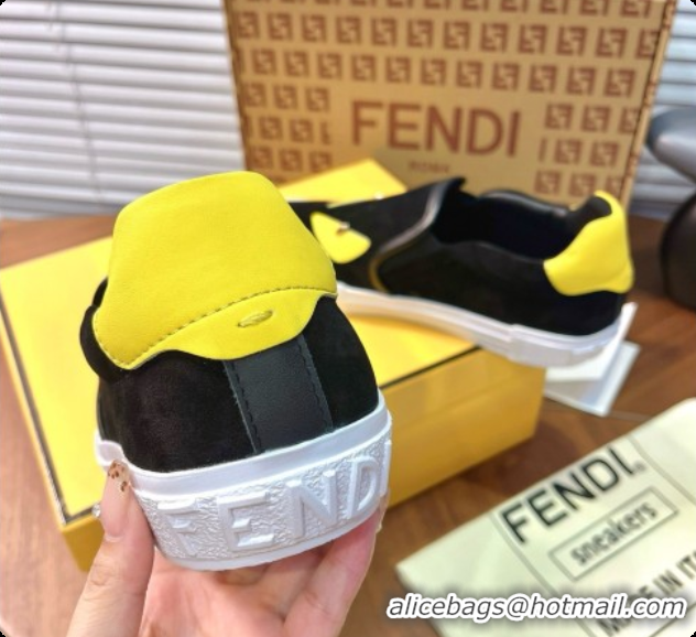 Top Grade Fendi Suede Monster Sneakers F091773 Dark Brown 2026