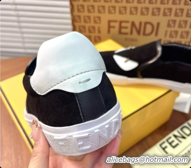 Popular Style Fendi Suede Monster Sneakers F091774 Black 2026