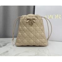 Good Product Dior Adiorable Mini Bucket Bag in Cannage Lambskin S2611 Beige 2026