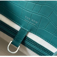 Inexpensive The Row Margaux 12 Tote Bag in Samanta Crocodile Embossed Leather 8818 Green 2026