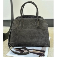 Good Taste The Row Margaux 12 Tote Bag in Suede 8818M Green 2026