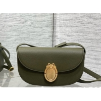 Best Price Dior Small Dior Médaillon Flap Bag in Green Grained Calfskin 6072563 2026