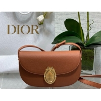 Best Luxury Dior Small Dior Médaillon Flap Bag in Brown Grained Calfskin 6072564 2026
