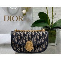 Sophisticated Dior Small Dior Médaillon Flap Bag in Blue Dior Oblique Jacquard 6072567 2026