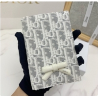 Duplicate Dior Wallet in Latte and Gray Dior Oblique Jacquard D090248 2026