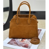 Good Quality The Row Margaux 10 Tote Bag in Suede 8818S Gold-Tone 2026