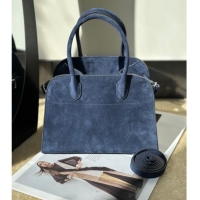 Buy Fashionable The Row Margaux 10 Tote Bag in Suede 8818S Blue 2026