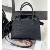 Buy Cheap The Row Margaux 10 Tote Bag in Samanta Crocodile Embossed Leather 8818S Black 2026