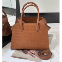 Shop Discount The Row Margaux 10 Tote Bag in Samanta Crocodile Embossed Leather 8818S Gold-Tone 2026