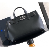 Top Quality Dior Medium Dior Normandie Tote Bag Black Grained Calfskin D090315 2026