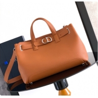 Grade Design Dior Medium Dior Normandie Tote Bag in Brown Grained Calfskin D090316 2026