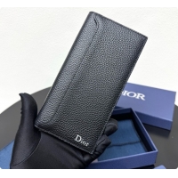 Perfect Dior Long Bifold Wallet in Black Grained Calfskin D090319 2026