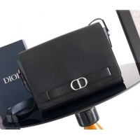 Hot Style Dior Normandie A5 Triangle Pouch in Black Grained Calfskin D090322 2026