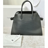 Market Sells The Row Margaux 15 Tote Bag in Samanta Crocodile Embossed Leather 8818L Grey 2026